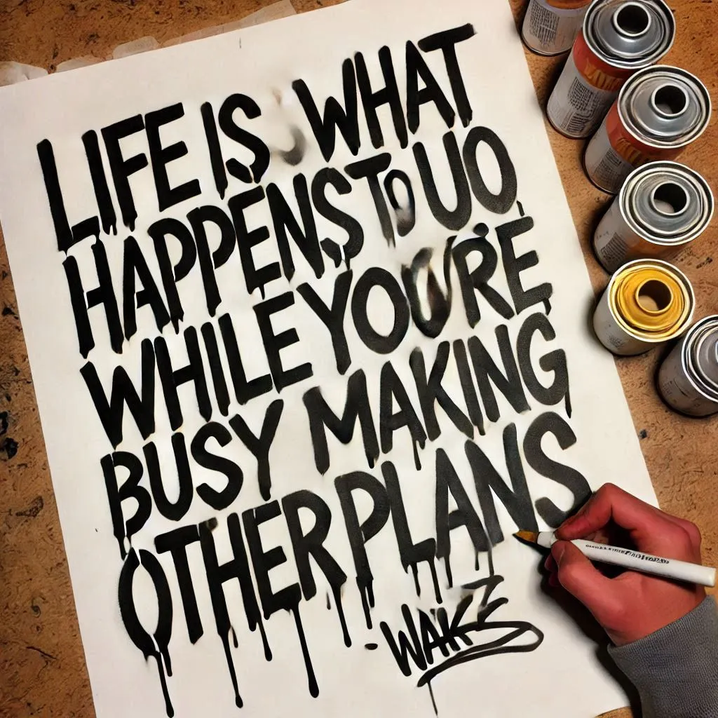 "Life is what happens to you while you're busy making other plans."