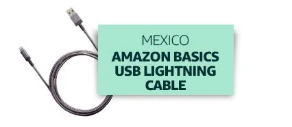 Mexico: Amazon Basics USB Lightning Cable