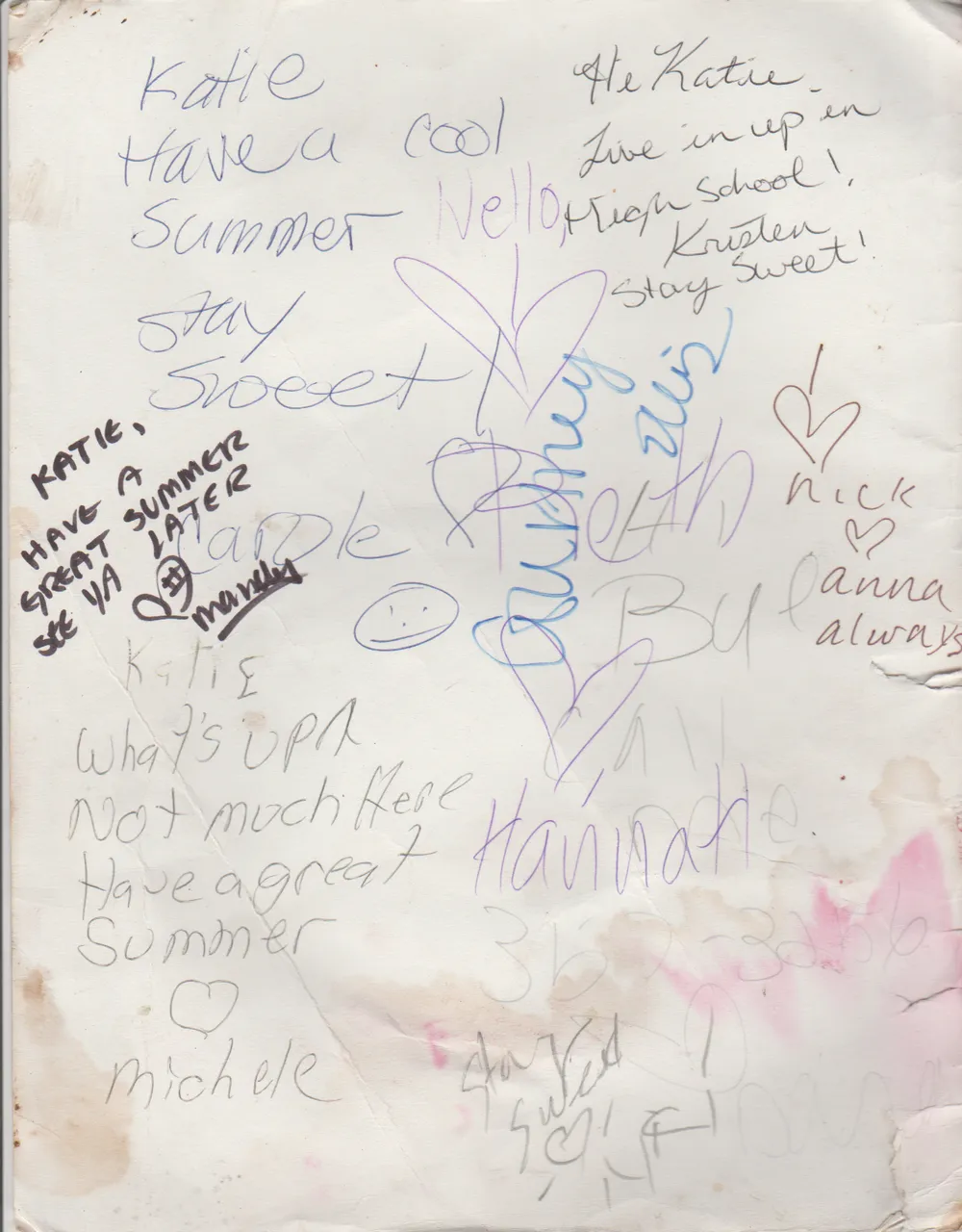 1994-06 - Katie Arnold, Neil Armstrong Memories Yearbook Cover, Signatures, Messages From Classmates-2.png