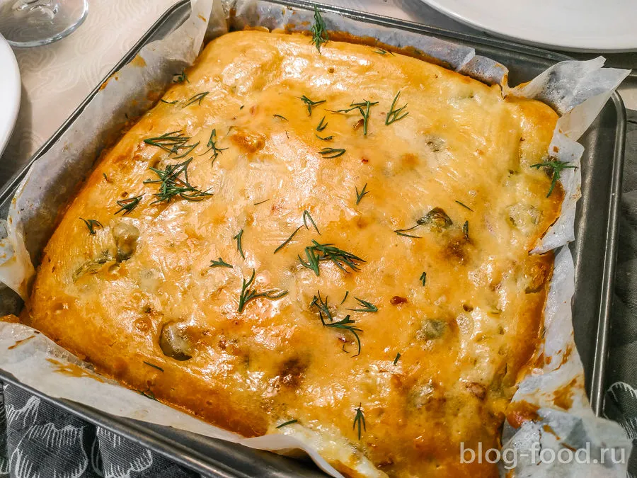 Ham and Brussels sprouts pie