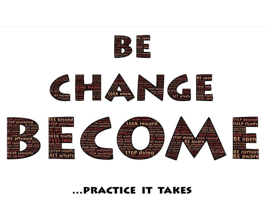 Be, Change, Become, Practice, Motivation, Growth