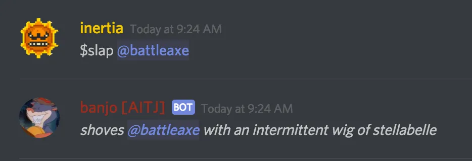 demonstration with @battleaxe
