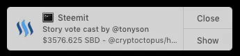 Steemit Mac OS X Desktop Notifications