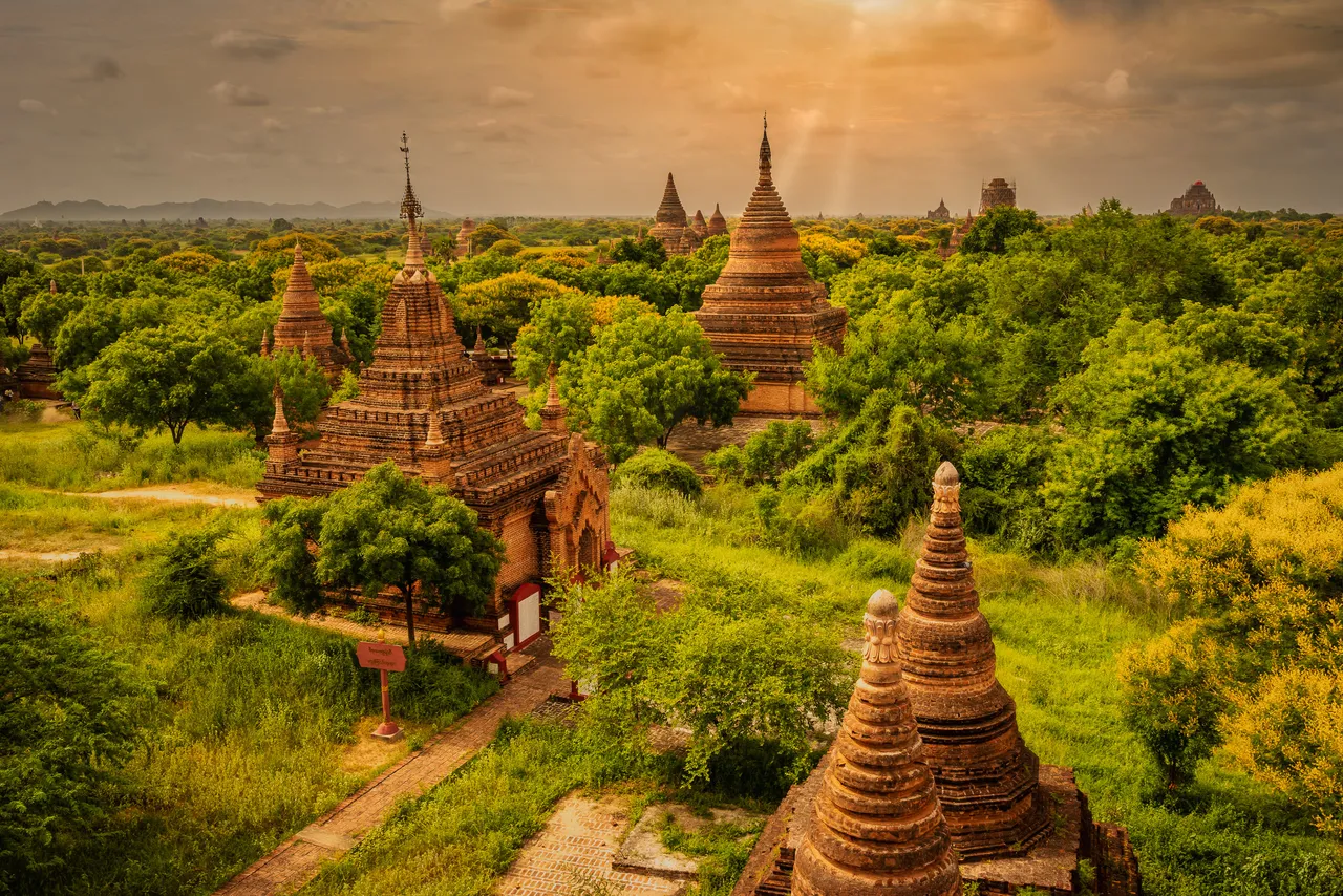 Sunset in Bagan, Myanmar