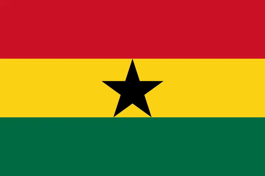 Ghana flag from Wikipedia