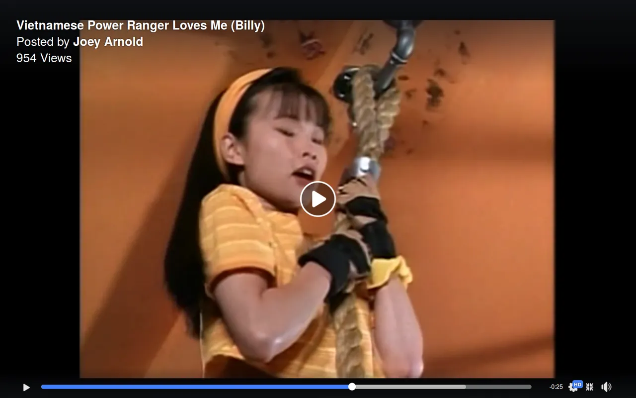 2017-03-13 - Monday - 10:13 AM - Vietnamese Power Ranger Loves Me (Billy) - Facebook Video - Oatmeal Joey Arnold - 954 Views - Screenshot at 2019-11-12 17:45:59.png