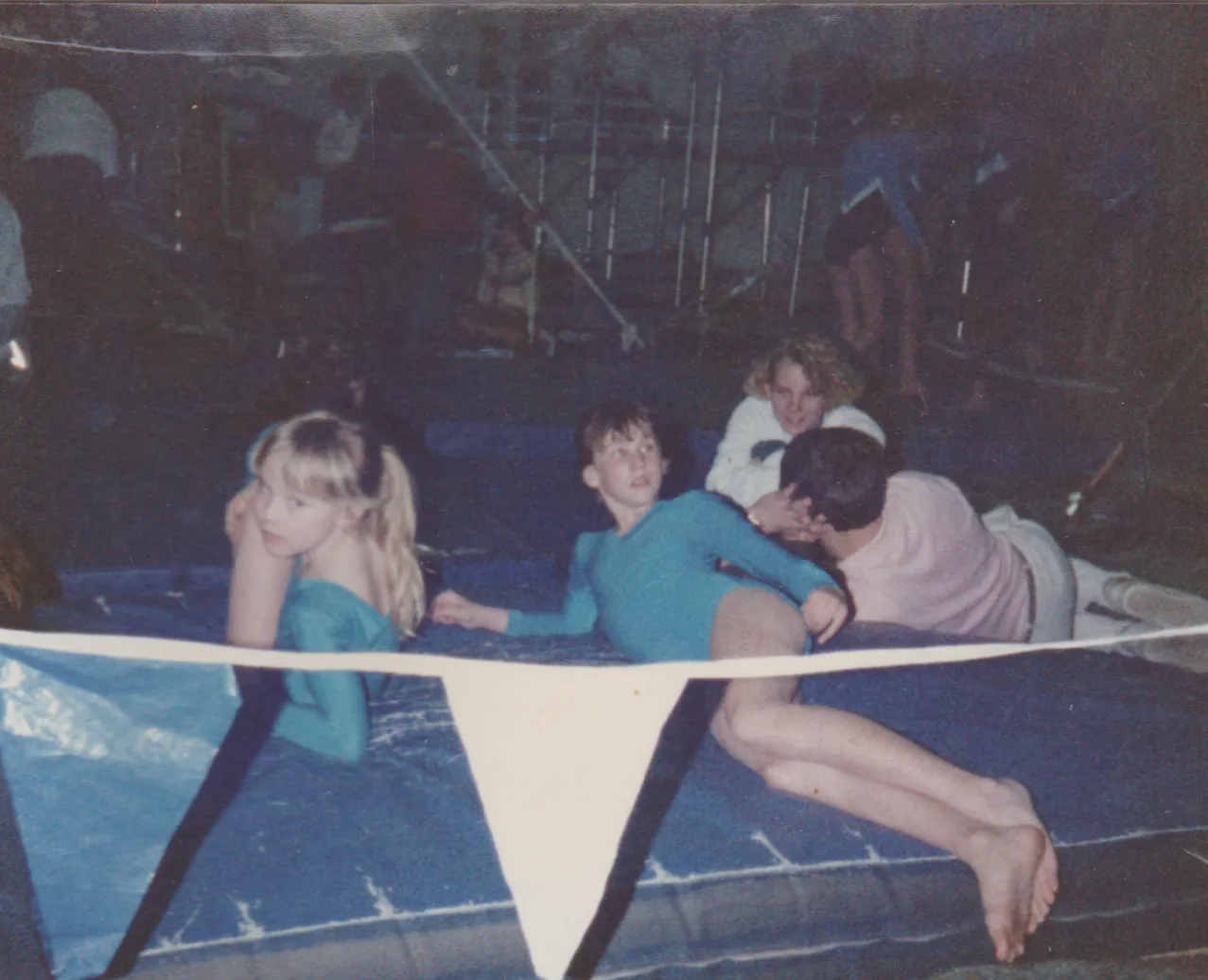 1986 maybe - Katie Gymnastics - Coach Heather, Heather Dober, Bob.png