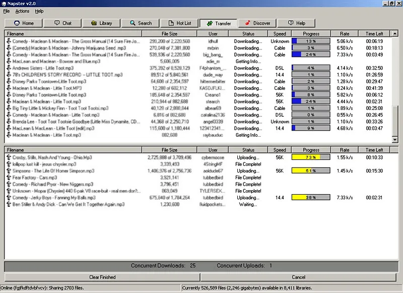 Napster.. The Original P2P app! - image source uofmhosting.net