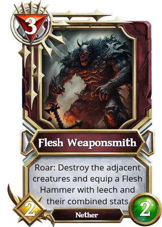 Convert weak or dying creatures into a useful relic. Flesh Hammer could also have blitz
