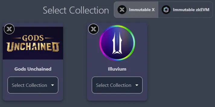 Use collection button on imx.center/marketplace to select imx or zkEVM collections