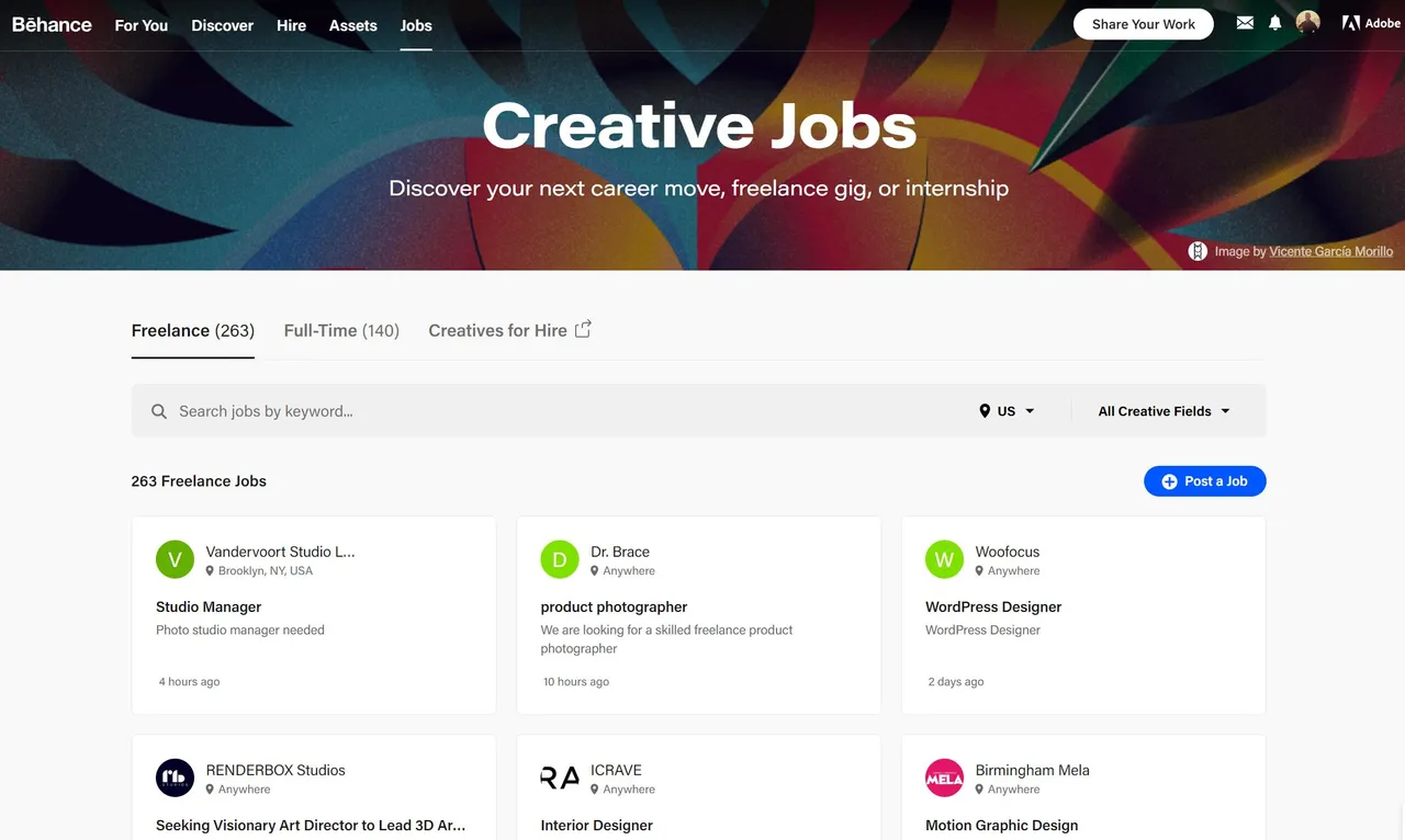 Creative Jobs Board