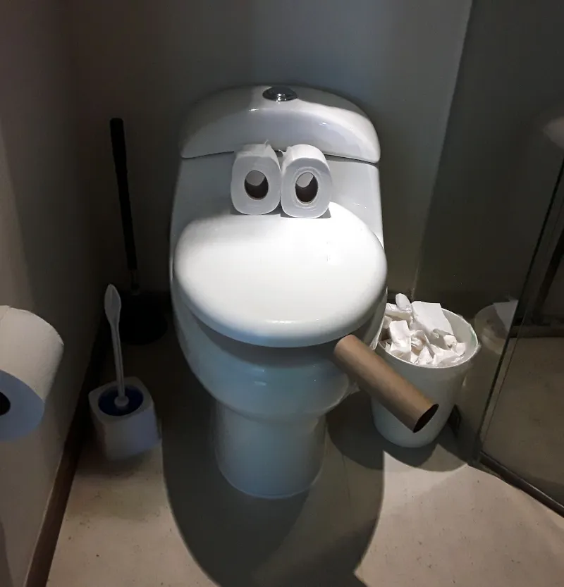 I decorated the toilet 🤣🤣
