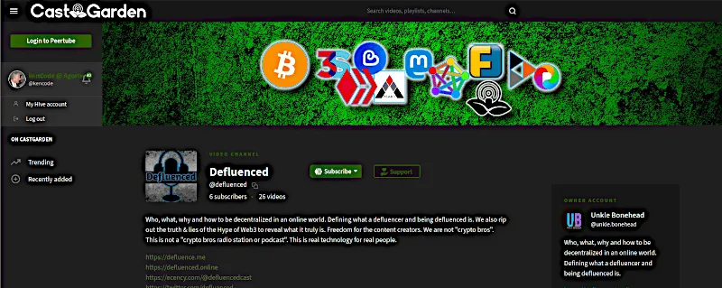 Defluenced podcast is now on CastGarden!