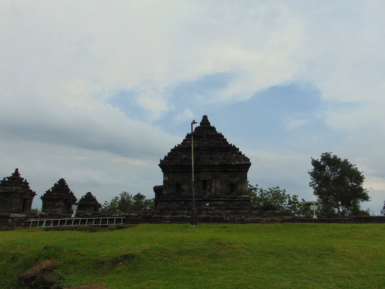 Temple From The stairs leading up to the complex
