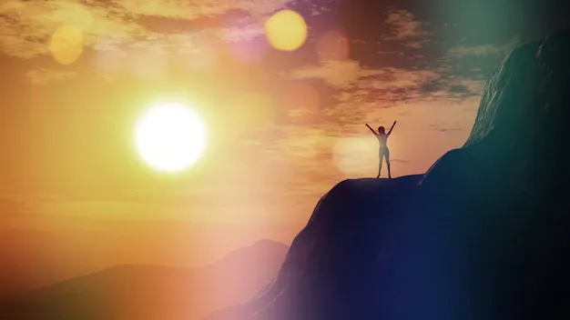 3d-render-female-with-arms-raised-cliff-against-sunset-sky_1048-6028.webp