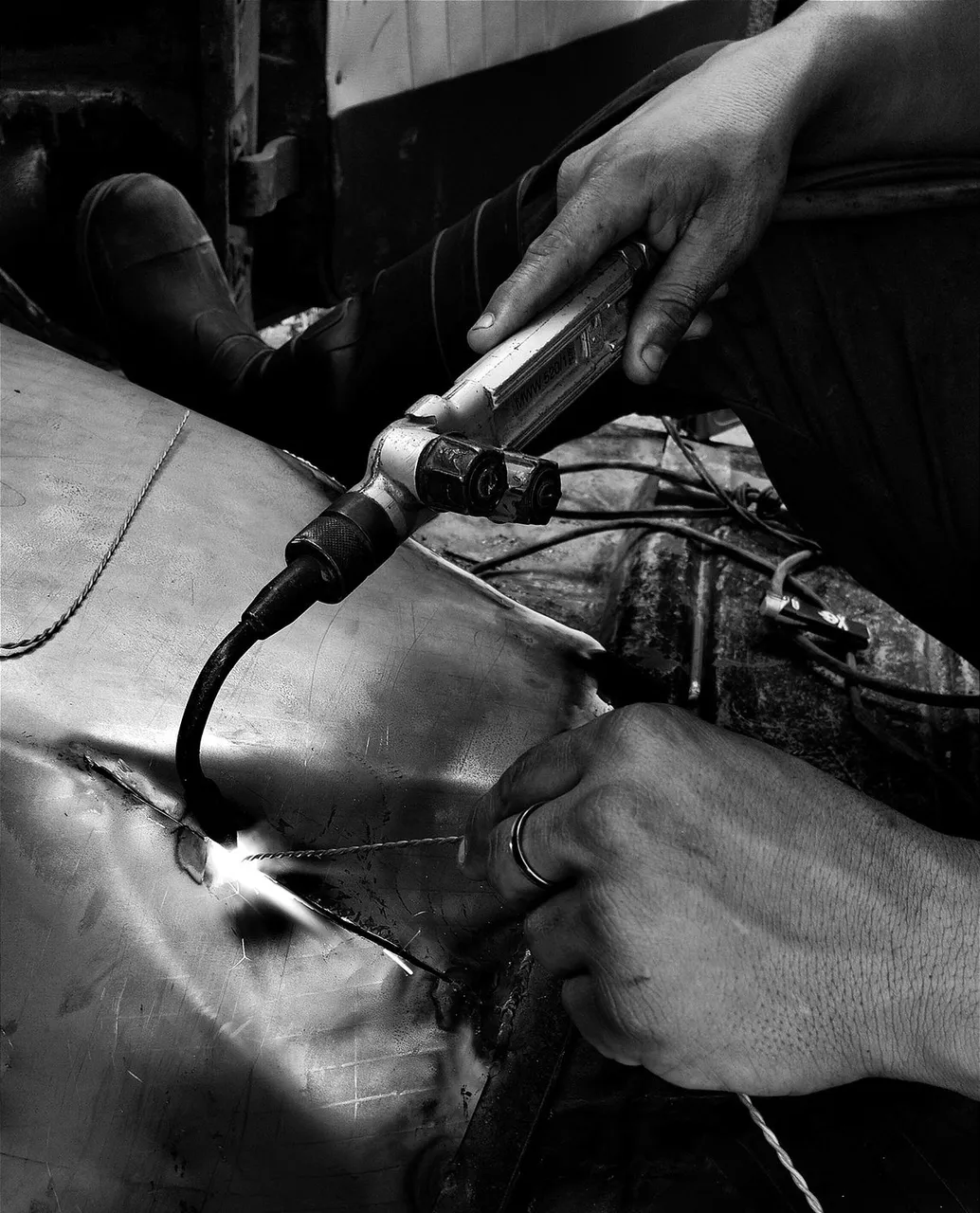 These are working hands, but I take care to clean them well when I'm done, he insists.