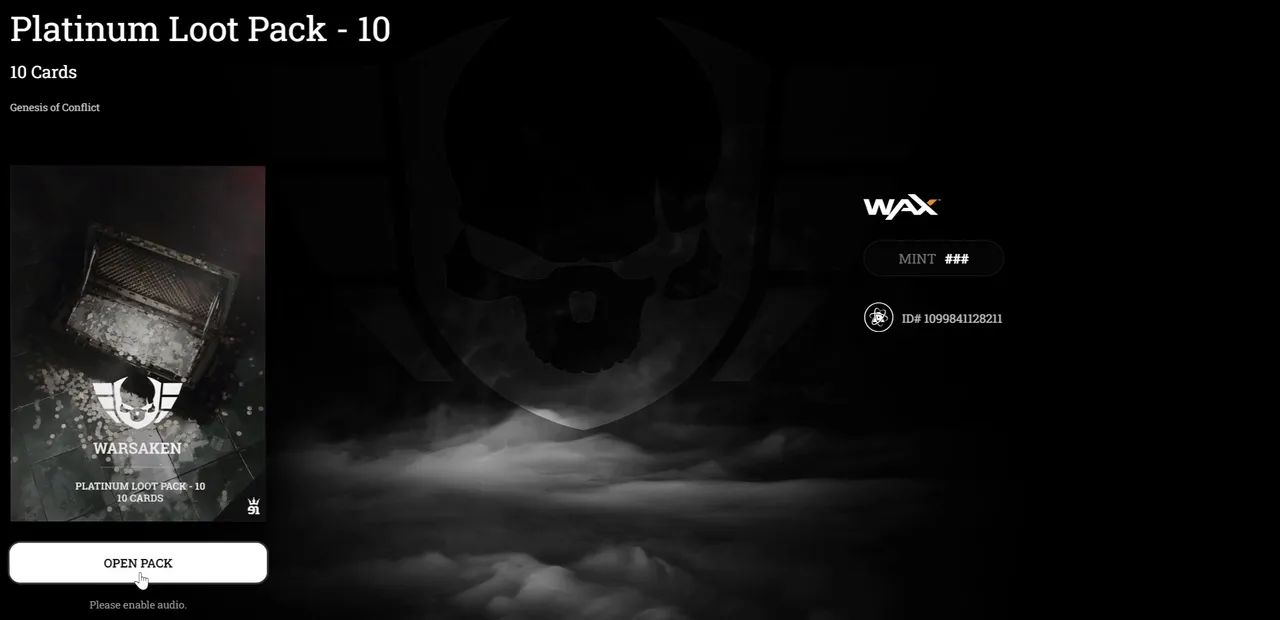 Screenshot of Platinum Loot Pack Openings