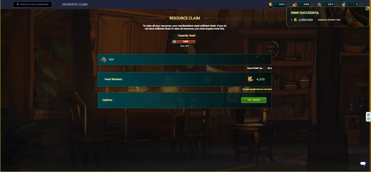 Grain Payment for Harvest