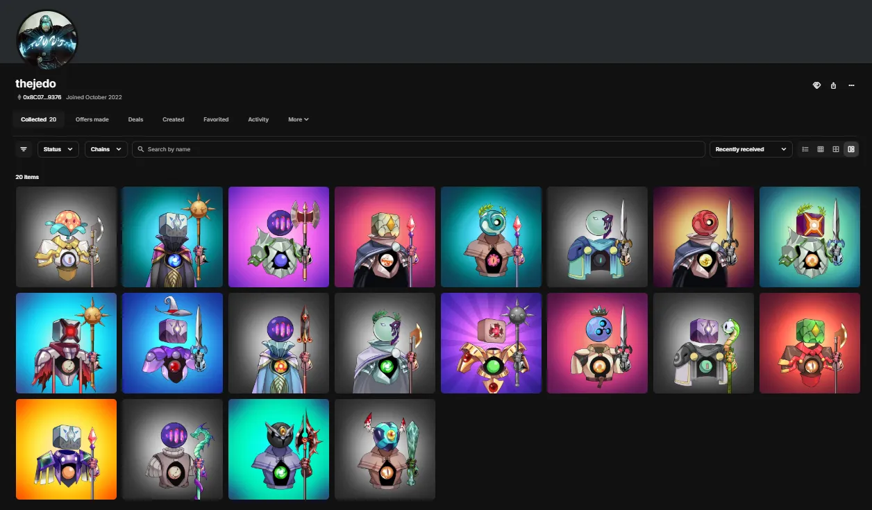 Screenshot from opensea.io