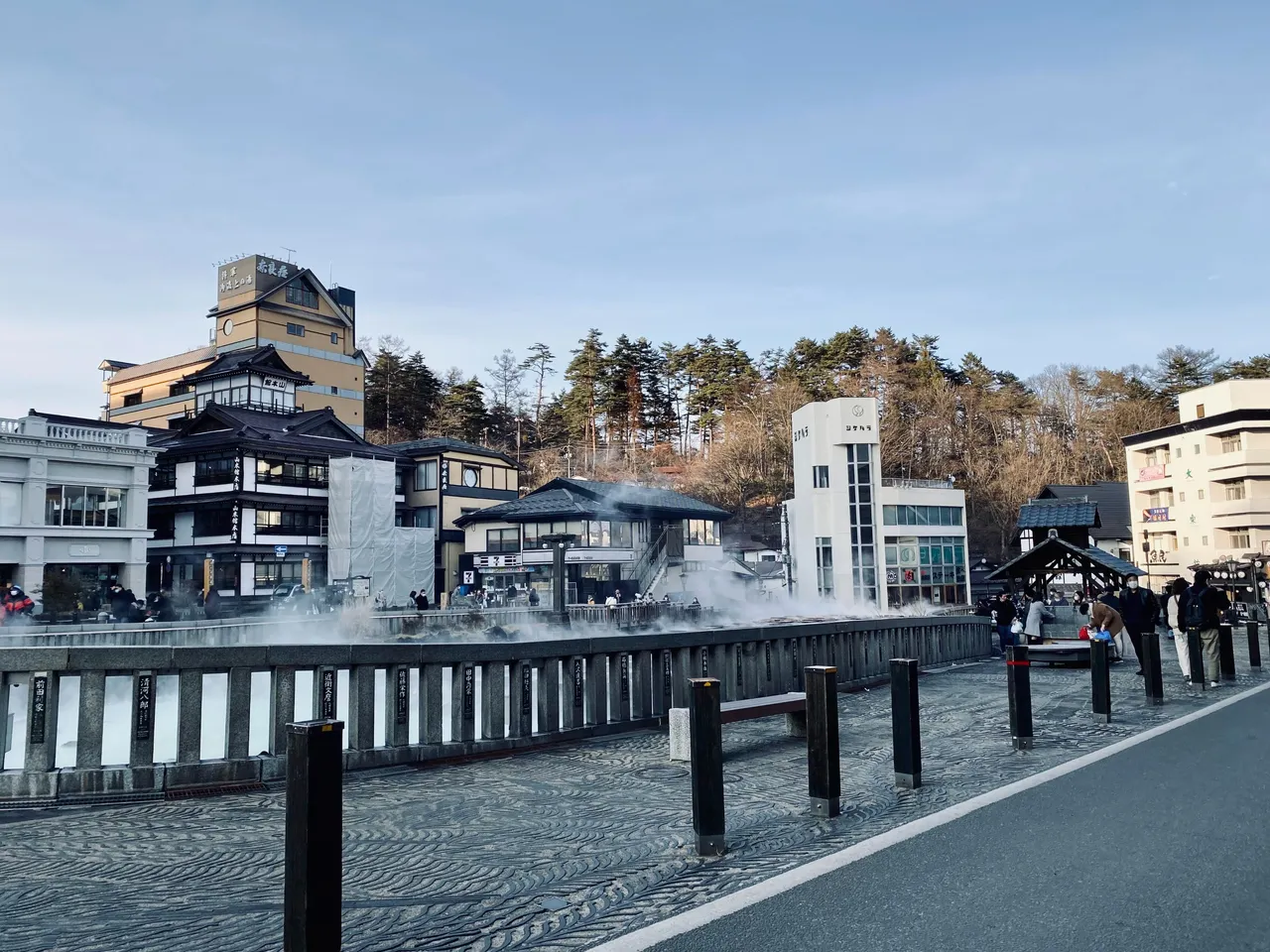 Center of the town - the Yubatake or the hot spring field