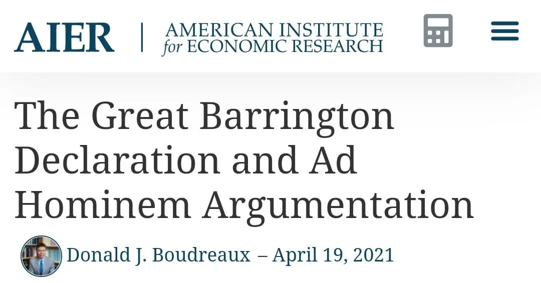 https://www.aier.org/article/the-great-barrington-declaration-and-ad-hominem-argumentation/