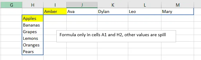 dynamic arrays in excel