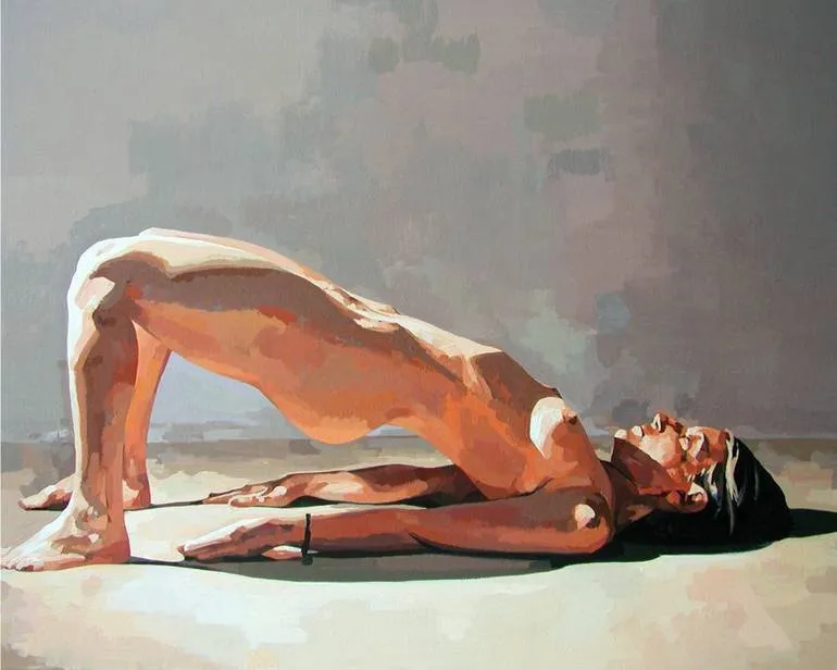 Image result for bridge pose nude