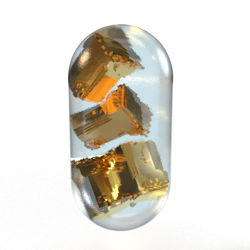 Isolated Trash Pill