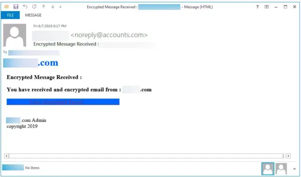 phishing email text