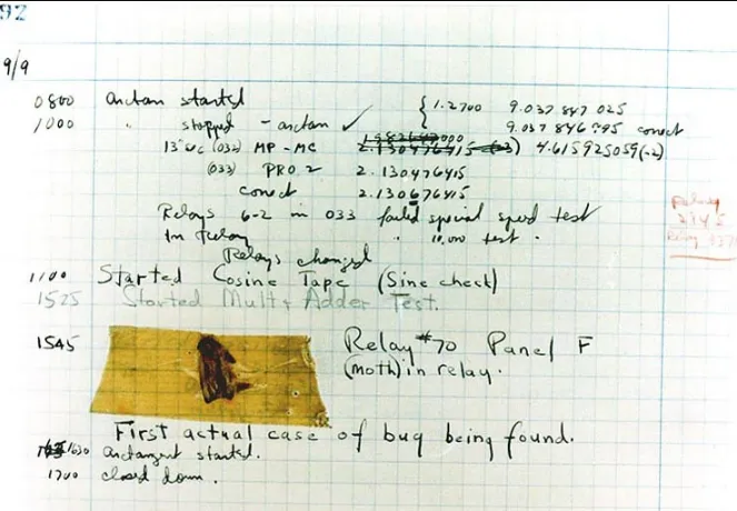 Grace Hopper - Invention of the Computer Bug by Way of Actual Bug lol.png