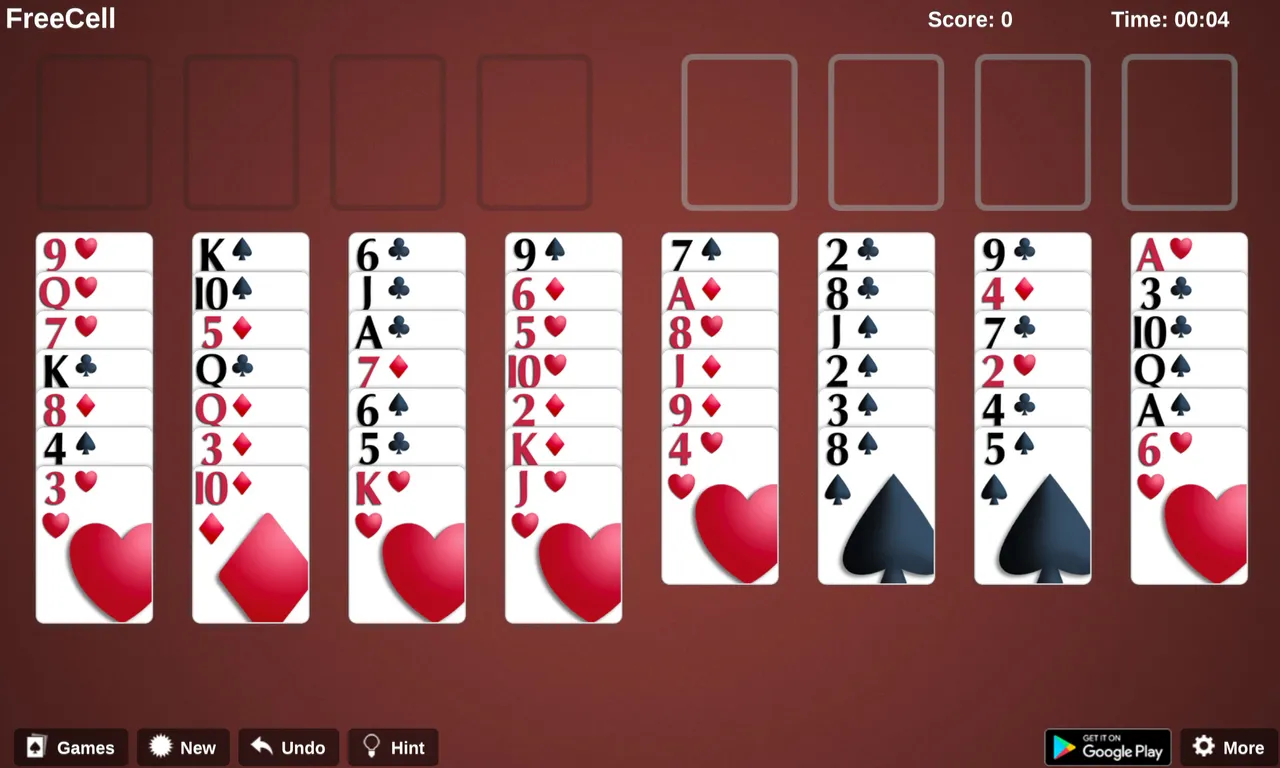 Solitaire running on Chromebook picture