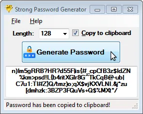 Strong Password Generator