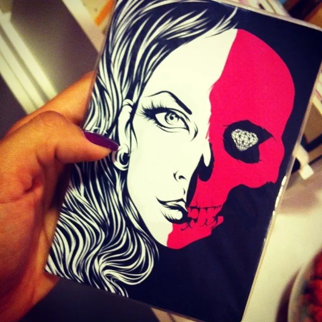 sketchbook customized with one of my artwork