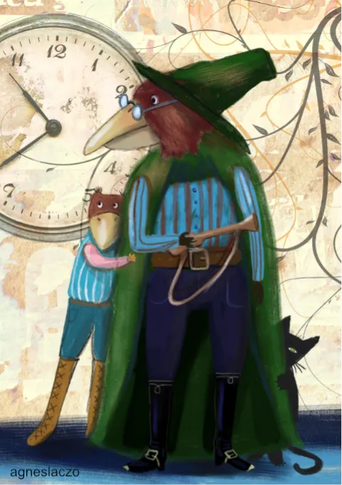 agnes laczo illusztrator mese gyerek rajz illustration grafikus muvesz art print faity bird madarak cica macska cat.jpg