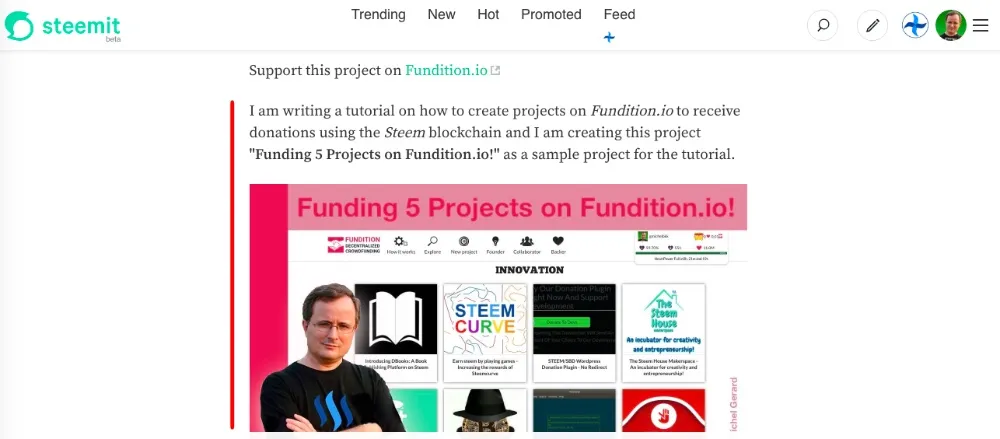 How to Create a Project on Fundition.io and Receive Donations!