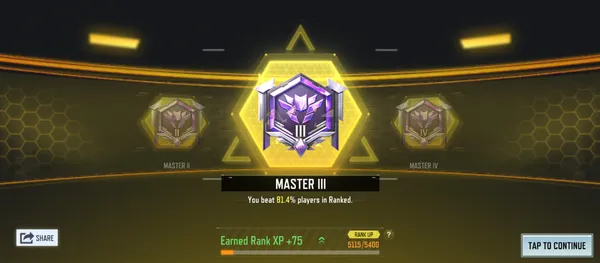 CODM: MASTER 3 RANKING