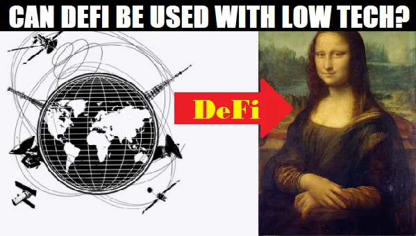 Space age technology and the Mona Lisa, representing high-tech and new-tech