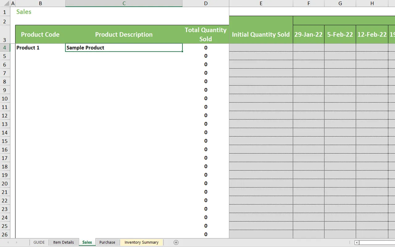 Simple Inventory Tracker Excel Template for Retail Business