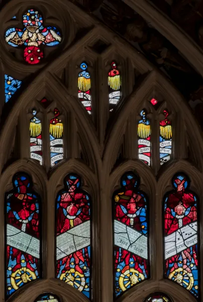 Seraph music 2  Warwick St Mary's church Beauchamp_Chapel,_East_window_detail Jules  Jenny from Lincoln, UK 2.0.jpg
