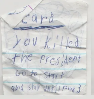 1999 maybe - Joey Card for Crystal Board Game - Killed President, Go to Start-2.jpg