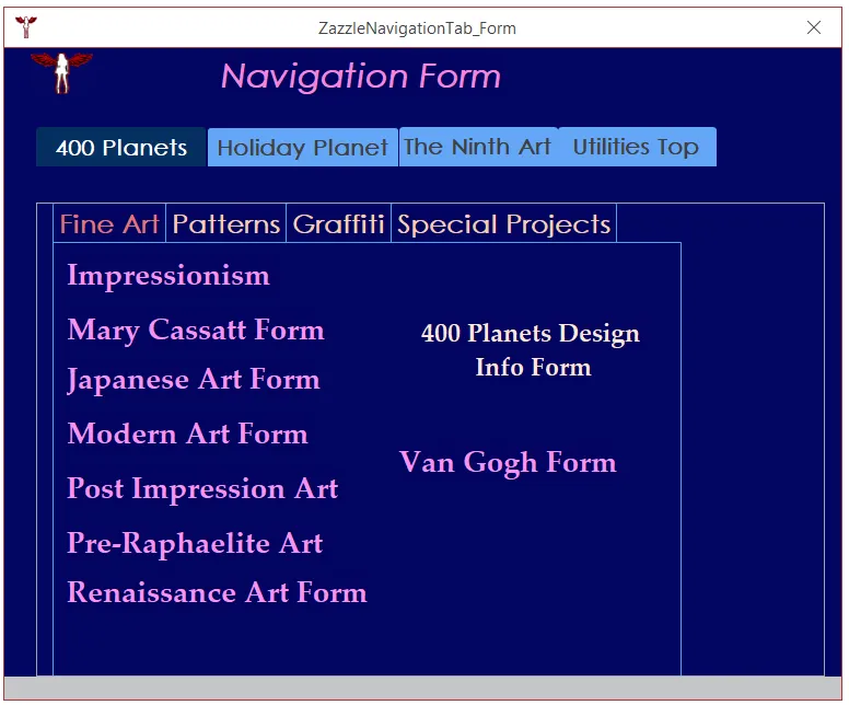 Access Navigation Form with Tab Controls