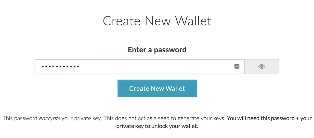 Create a Wallet