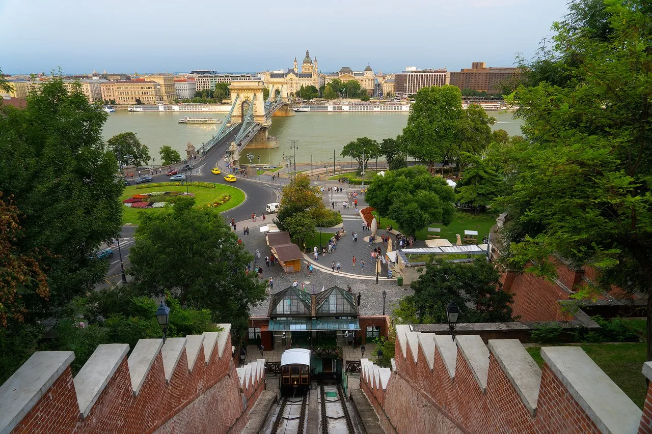 The Castle Hill funicular provides easy access to the Buda Castle