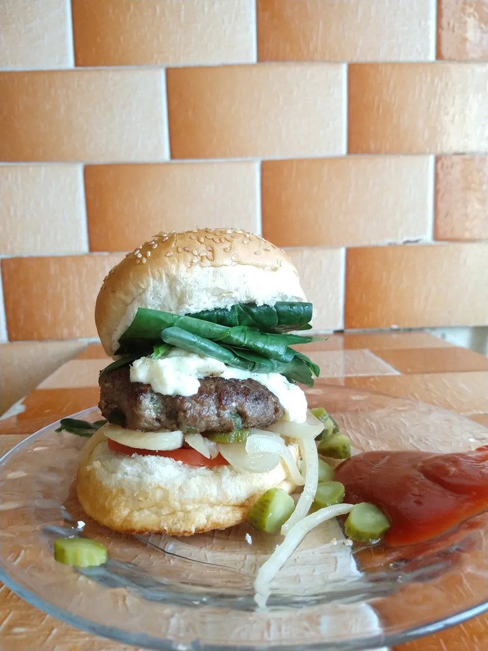 Homemade burger by Elyse Y. Robinson