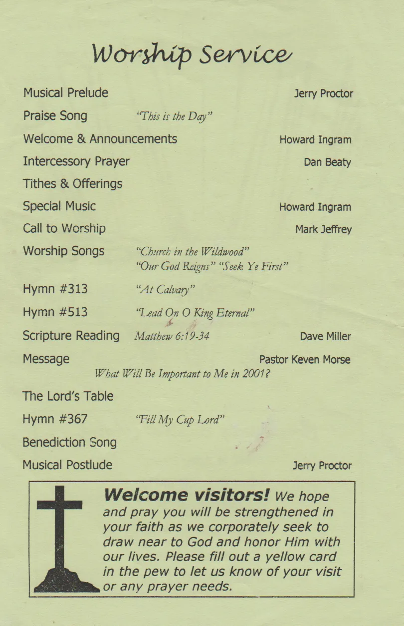 2001-01-07 - Sunday - CCBC - Cornelius Community Baptist Church Buletin - Happy New Year-2.png