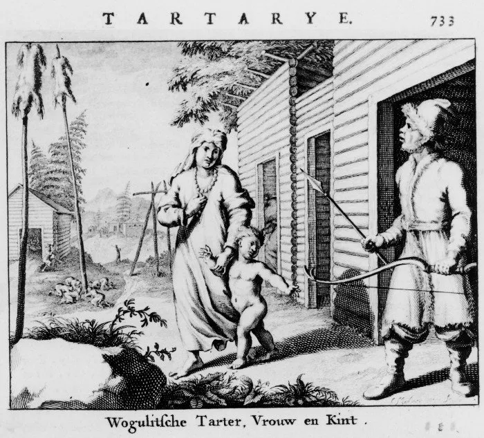 Wogulian Tartar, Woman and Child.