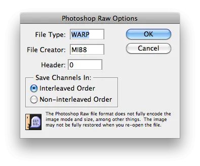 Fig 2. Raw output options