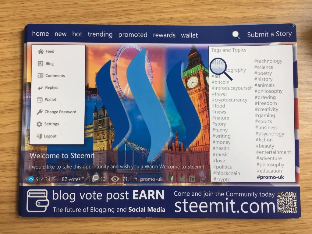 steemit uk promoting