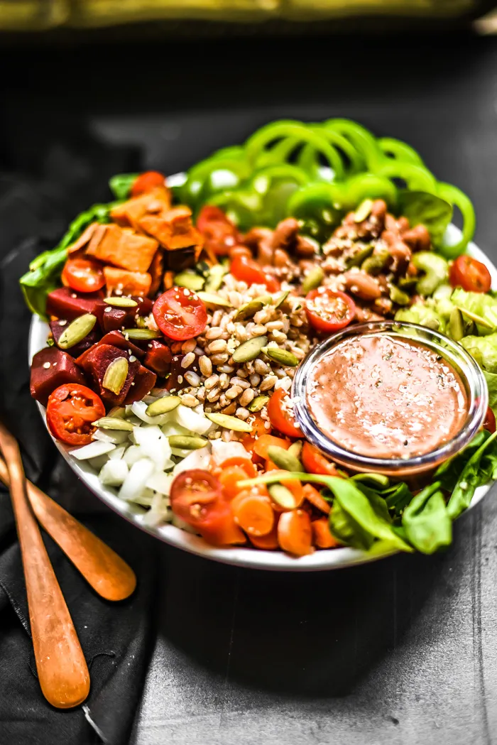 Farro Salad + Pickled Beet & Almond Butter Dressing -6.jpg