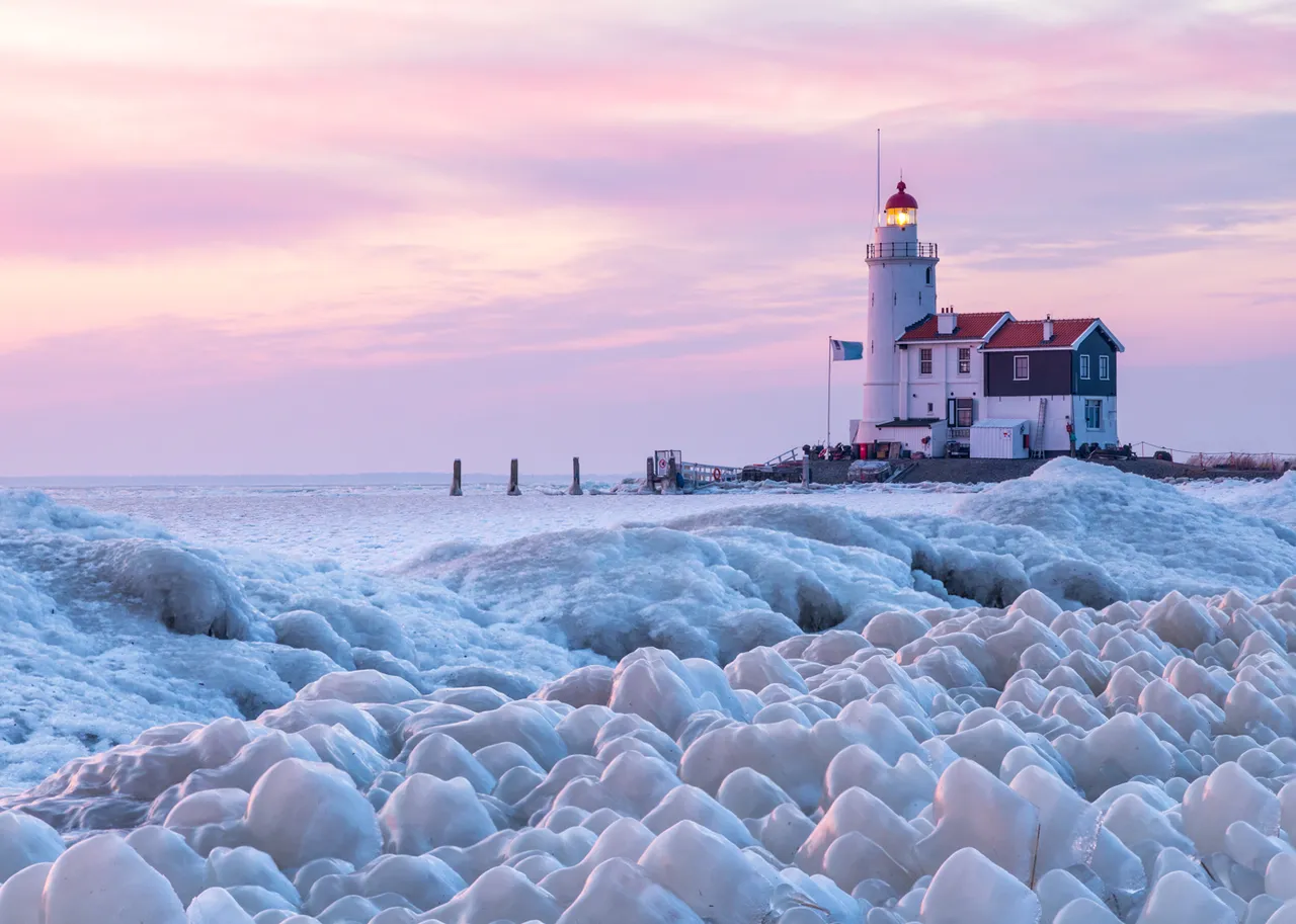 Because of all the ice, there is a lot of "light" in the image, by using the histogram, I made sure to get the correct exposure.